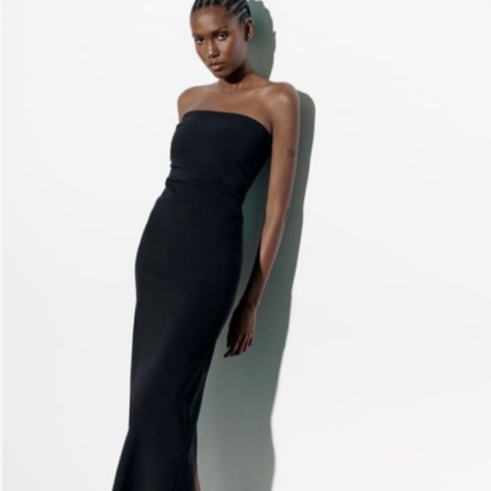 Zara Black Strapless Dress